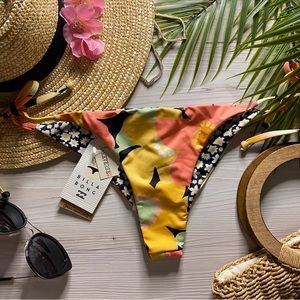 Billabong 🍍 Floral Reversible Tanga Tie-Side Bikini Bottoms